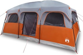 vidaXL Cort de familie pentru 10 persoane, gri, impermeabil