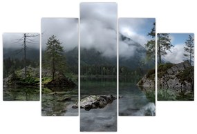 Tablou cu pomi în lac (150x105 cm)