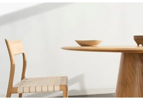 Scaun din lemn masiv de stejar Gazzda Fawn, alb