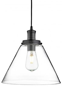 Lustra / Pendul design modern Pyramid negru/clar 3228BK SRT