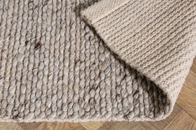 Covor WOOL 240x160cm gri argintiu din lana