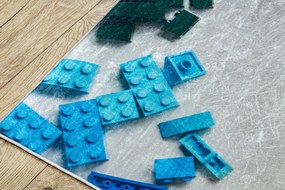 BAMBINO 38480 covor lavabil Kit de construcție pentru copii anti-alunecare - gri / galben - SECUNDAR-COTATI PRODUSUL