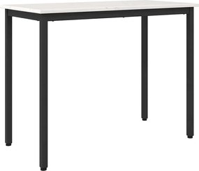 vidaXL masă Alb 100 x 50 x 77 cm Lemn ingineresc și oțel