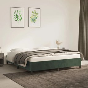 Cadru de pat, verde inchis, 180 x 200 cm, catifea Verde inchis, 35 cm, 180 x 200 cm