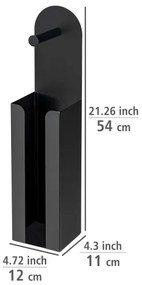 WENKO 26059100 - Suport pentru role AGIRA 12x54 cm, negru
