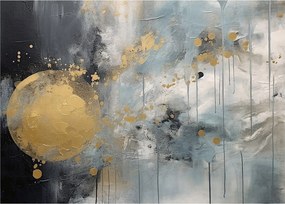Tablou - Abstracție cu minge de aur (70x50 cm)