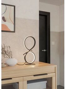 Lampă LED de masă Eglo 901269 SERPINS LED/11,4W/230V 3000K negru