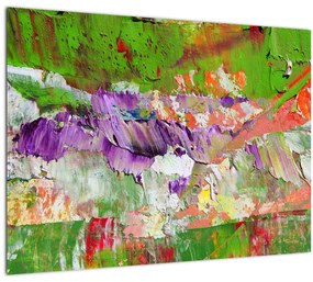 Tablou pe sticlă cu abstracție - pictura (70x50 cm)