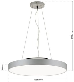Lustra LED suspendata/aplicata SPACE D-60cm
