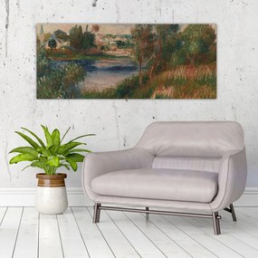 Tablou - Auguste Renoir, Landscape at Vetheuil, reproducere (120x50 cm)
