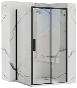 Cabina dus de colt Rapid Slide Negru 160x90cm, Rea