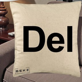 Perna Personalizata Tasta Del Tipografie Bold, 40x40 cm, Bej, Husa Detasabila, Perna Inclusa, BEKZ®