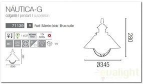 Pendul exterior IP33 diametru 34,5cm Nautica 71139