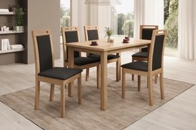 Scaun tapitat, din lemn, Nola VI, ADRK Furniture (Culoare: Alb / Opium 99)