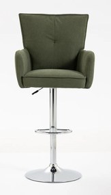 HR250W Scaun Zsályazöld Prémium Kordbársony Bază Cromata