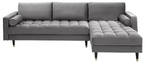 Coltar elegant Cozy Velvet II, catifea gri