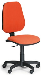 Scaun de lucru Comfort fără cotiere, portocaliu