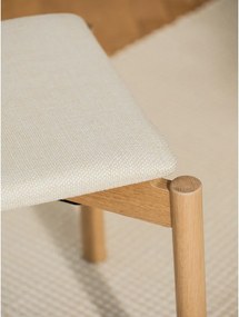 Scaun de dining în culoare naturală stivuibil cu aspect de lemn de stejar Wem – noo.ma