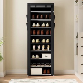 Suport pantofi cu buzunare laterale 160 x 58 cm - negru