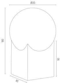 Lampa de masa minimalista AUSTIN auriu/alb