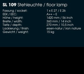 Lampa de podea din fier forjat design manechin SL 109