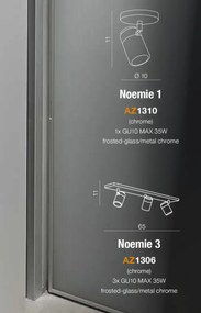 Plafoniera cu 3 Spoturi directionabile pentru baie NOEMIE