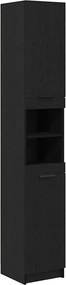 vidaXL Dulap de Baie Stejar negru 32 x 34 x 188,5 cm Lemn compozit