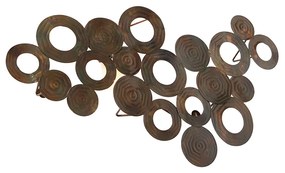 Aplică de perete Art Deco cupru 77 cm - Circles