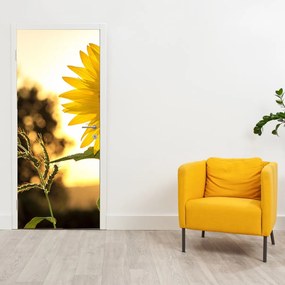 Fototapet pentru ușă - Floarea soarelui (95x205cm)