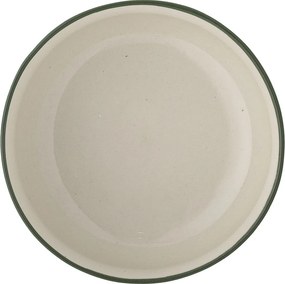 Bol din ceramică, verde, model mediteranean pictat manual, 4 x 10 cm, „Karlie”