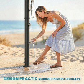 Outsunny Coloană de Duș Ecologică pentru Exterior | Aosom Romania