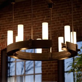 Candelabru din fier forjat cu 8 surse de lumina, design industrial HL 2548