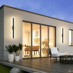 Brilagi - Aplica LED de exterior LUNA, 24W, 230V, 4000K, IP65, neagră