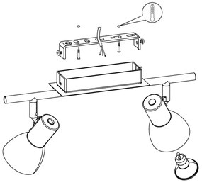 Eglo 94585 - LED Lampa spot BARNHAM 2xGU10/3,3W/230V