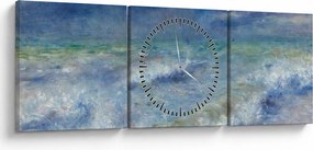 Tablou - Pierre-Auguste Renoir, Seascape, reproducere (cu ceas) (90x30 cm)