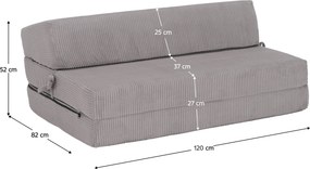 Saltea pliabilă/fotoliu extensibil, 2 in 1, gri, VEDIS