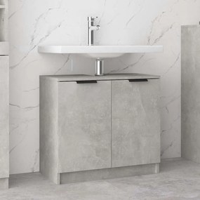 vidaXL Dulap de baie, gri beton, 64,5x33,5x59 cm, lemn compozit