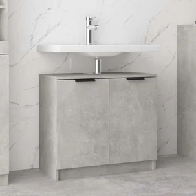 vidaXL Dulap de baie, gri beton, 64,5x33,5x59 cm, lemn compozit
