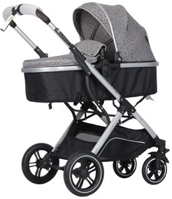 Carucior nou nascuti 2 in 1 NOVOKIDS™ H3100 series, Cu geanta bebe, Cadru Aluminiu, Amortizoare, Roti din cauciuc plin AVE, Landou, Spatar reglabil 3
