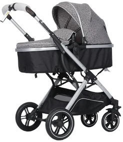 Carucior nou nascuti 2 in 1 NOVOKIDS™ H3100 series, Cu geanta bebe, Cadru Aluminiu, Amortizoare, Roti din cauciuc plin AVE, Landou, Spatar reglabil 3