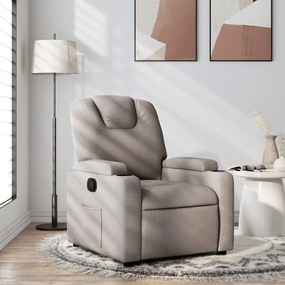 vidaXL Fotoliu rabatabil, gri taupe, material textil
