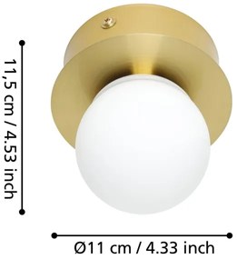 Plafonieră LED pentru baie Eglo 900658 MOSIANO LED/3,3W/230V IP44 auriu