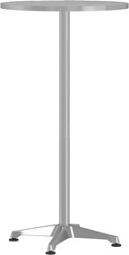 vidaXL Masă bar exterior înălțime reglabilă Ø59,5x70/109,5 cm aluminiu
