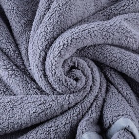 decoDoma Pătură cu blăniţă SANDRA gri 140 x 200 cm