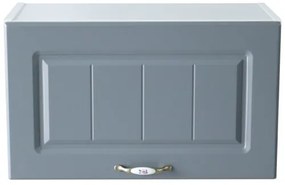 Corp superior 60 cu 1 usa orizontala pentru hota Zebra MDF gri dungi