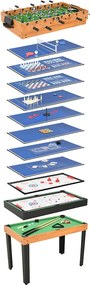 vidaXL Masă de jocuri 15-în-1, 121 x 61 x 82 cm, arțar