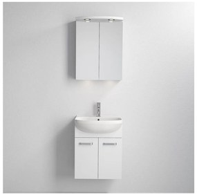 Set pentru baie Vang cu lavoar și dulap cu oglindă LED, 230V, IP44, alb