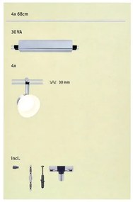 Paulmann 95194 - Spot 4xLED/4W ICE 230V