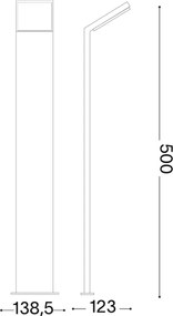 Ideal Lux - Lampă LED de exterior STYLE LED/8,5W/230V 3000K 50 cm CRI 90 IP54 maro