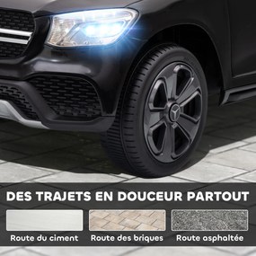 AIYAPLAY Mașină electrică pentru copii, vehicul electric 12V, telecomandă 2,4G, 3 viteze, pornire lentă, 105x68x50cm, negru | Aosom Romania